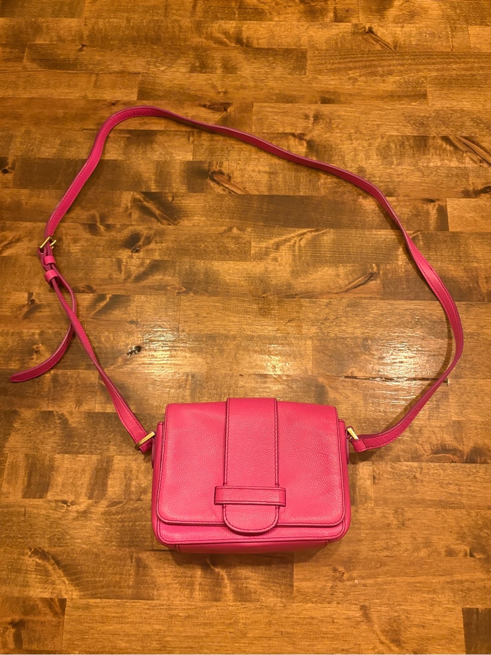 Fossil Taryn pink leather crossbody bag